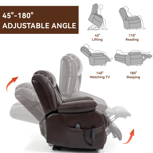 Power Reclining Lift Chair with Massage and Heat