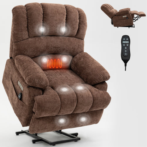Large Power Lift Recliner with Heat & Massage