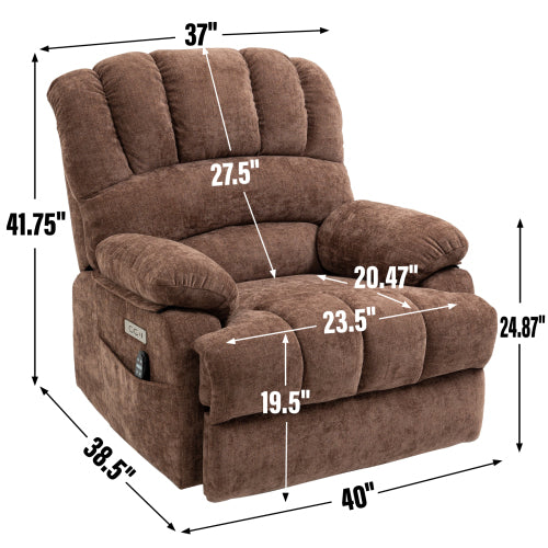 Large Power Lift Recliner with Heat & Massage