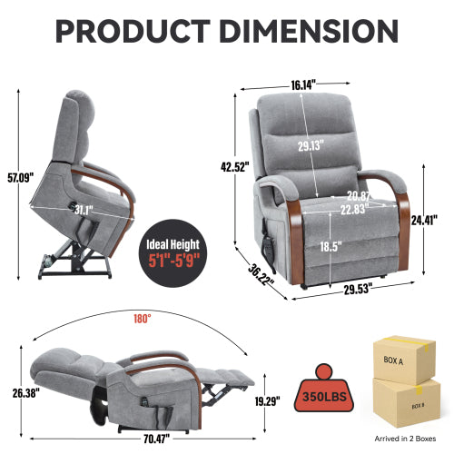Power Lift Recliner with Heat & Massage