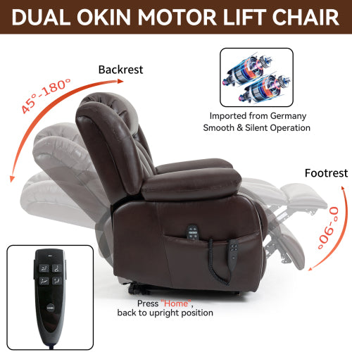 Power Reclining Lift Chair with Massage and Heat