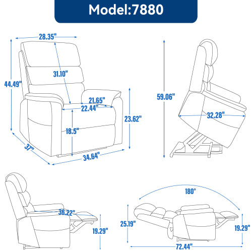 Power Lift Recliner with Heat and Massage