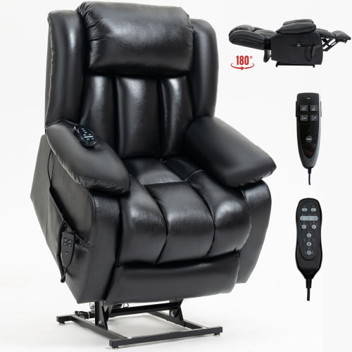 Genuine Leather Lift Chair with Heat and Massage