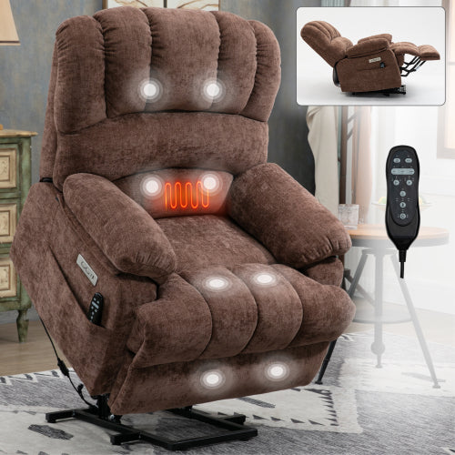 Large Power Lift Recliner with Heat & Massage