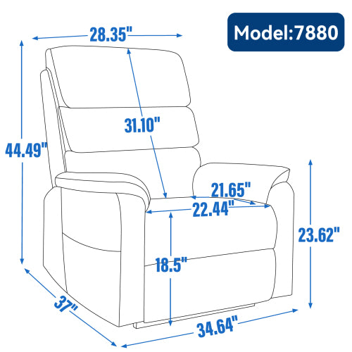 Power Recliner with Head and Masssage Heavy Dut