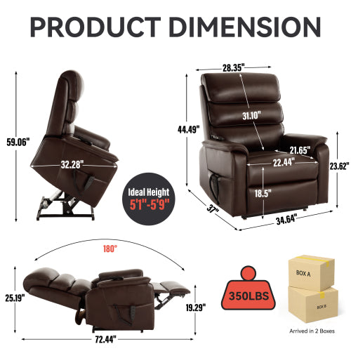 Power Recliner with Head and Masssage Heavy Dut