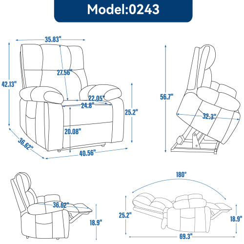 Power Lift Recliner with Heat & Massage
