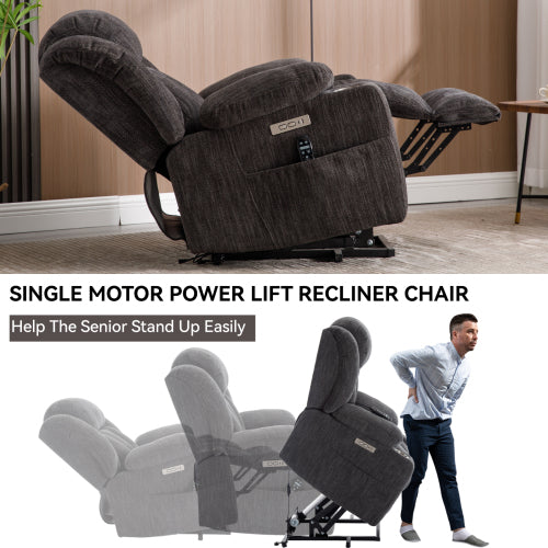Power Best Recliner with Heat and Massage, USB and Type-C Ports